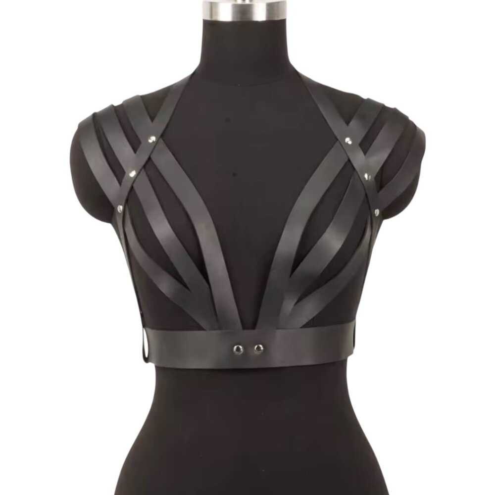 Women Fashion Belt Punk Waist To Shoulder Leather Body Harness